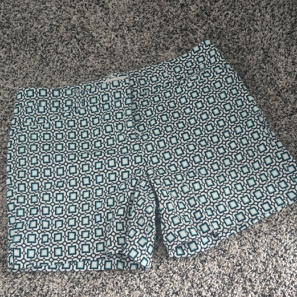 White House Black Market Geometric Patterned Shorts